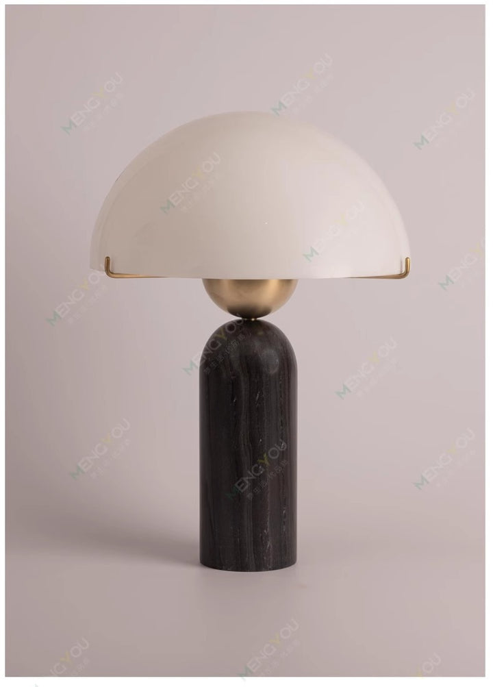 Contemporary Table Lamp with Dome Shade
