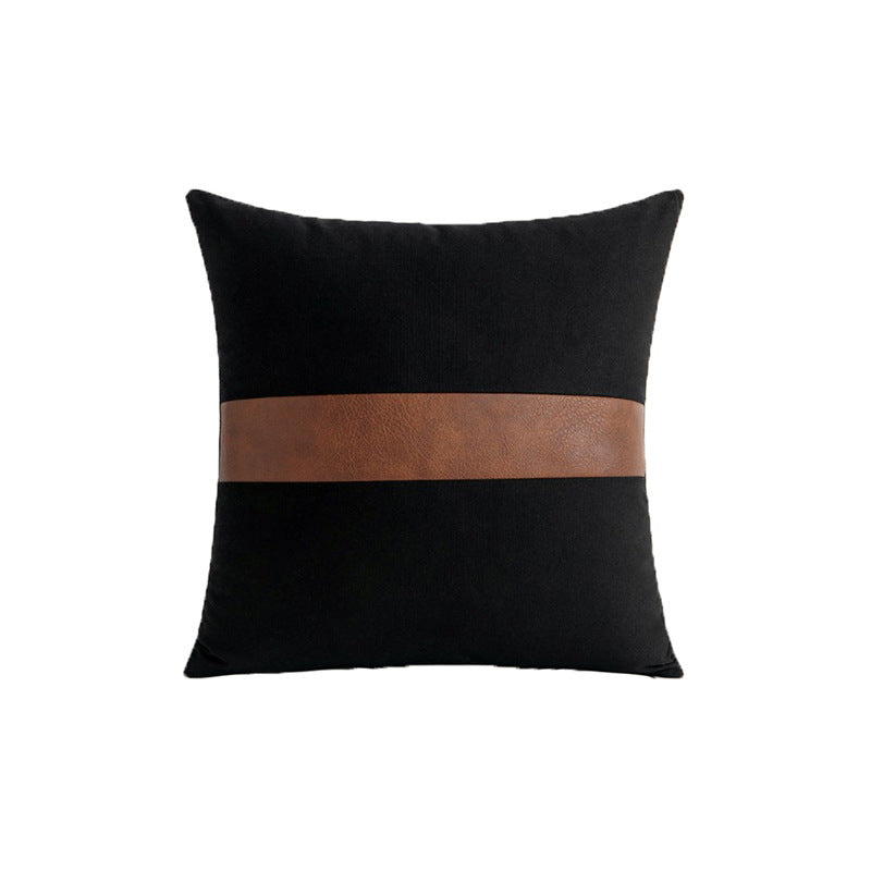 Modern Decorative Leather Accent Pillow