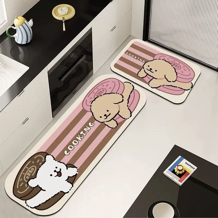 Kitchen-Themed Absorbent Comfort Mat