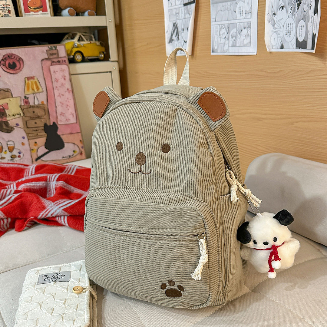 Backpack with Cute Bear Design and Practical Compartments Kalsten