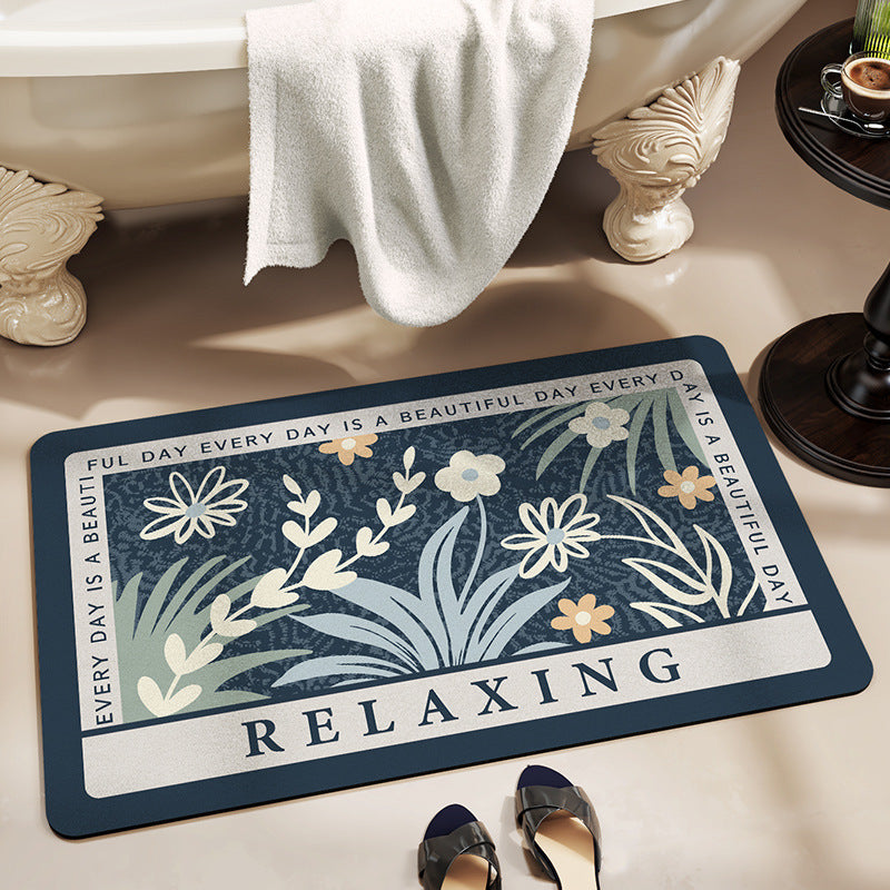 Floral Inspirational Bath Mat