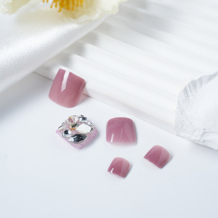 Elegant Glossy French Tip Press-On Nails Kalsten