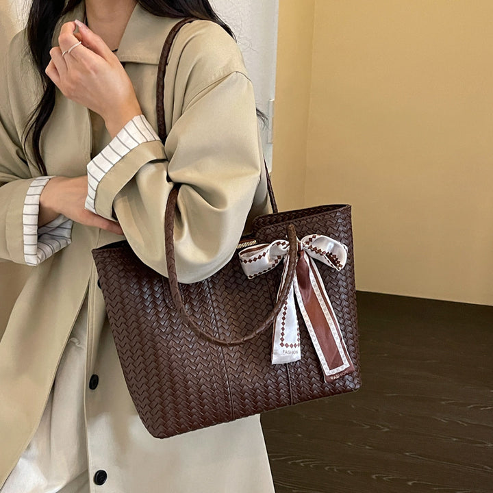 Woven Leather Tote Bag Kalsten