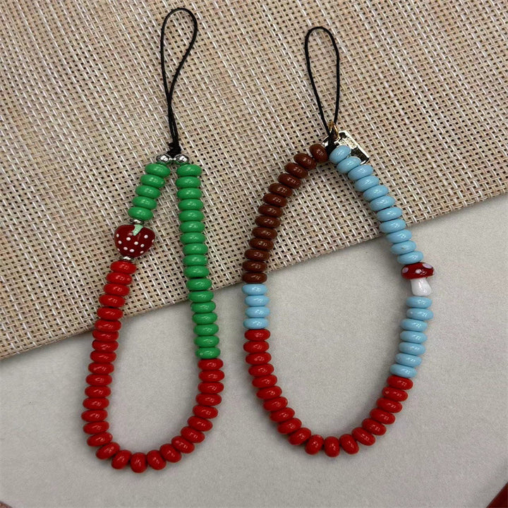 Fruit-Themed Beaded Charm Lanyard Kalsten