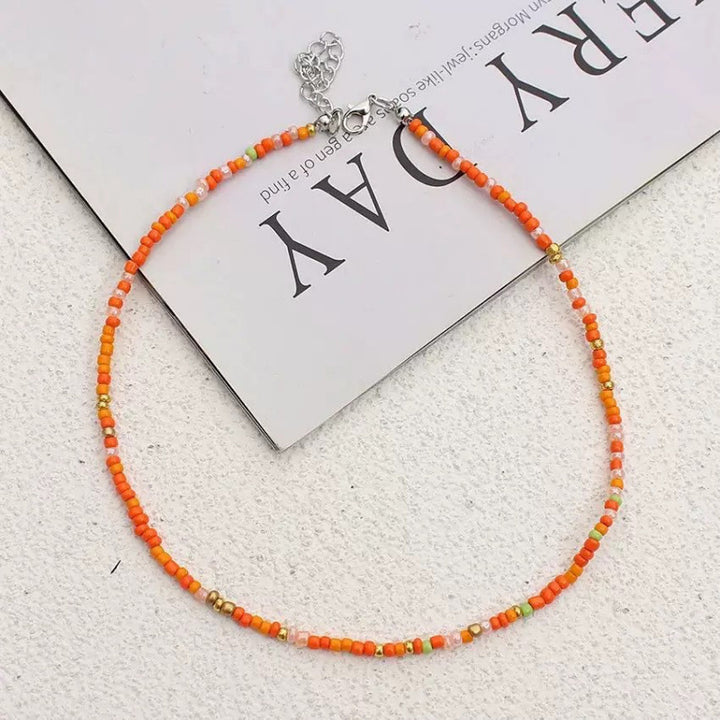 Handcrafted Beaded Choker Necklace Kalsten