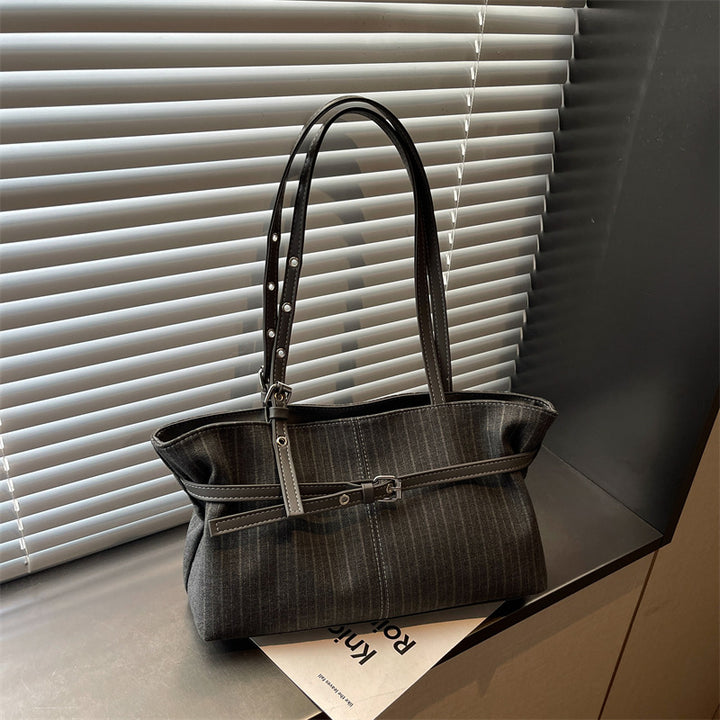 Stylish Striped Business Tote