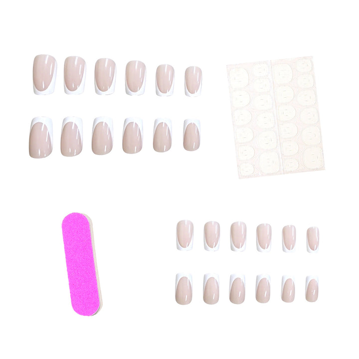 Classic French Tip Nail Art Extensions Kalsten