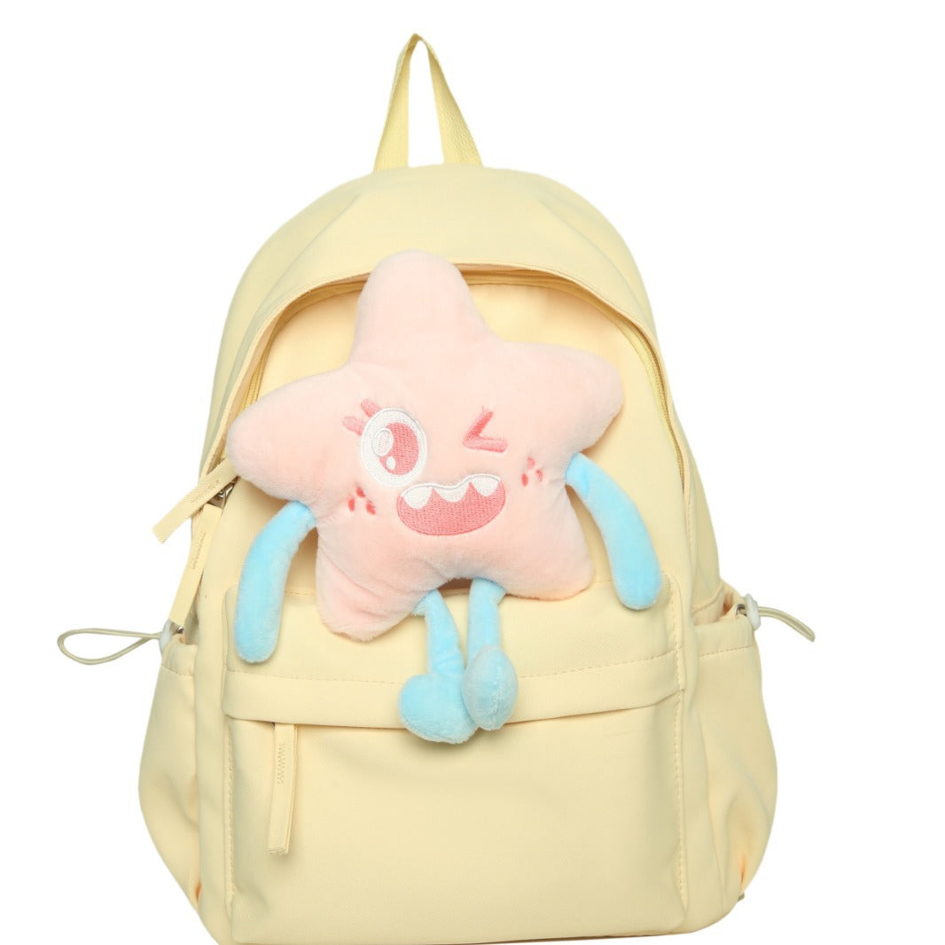 Plush backpack with playful star motif Kalsten
