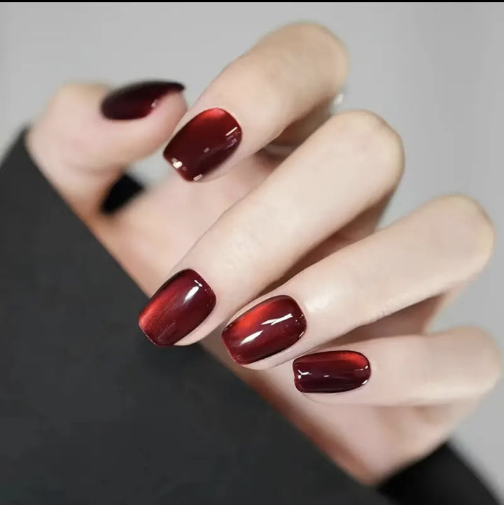 Glossy Red Press-On Nail Set Kalsten