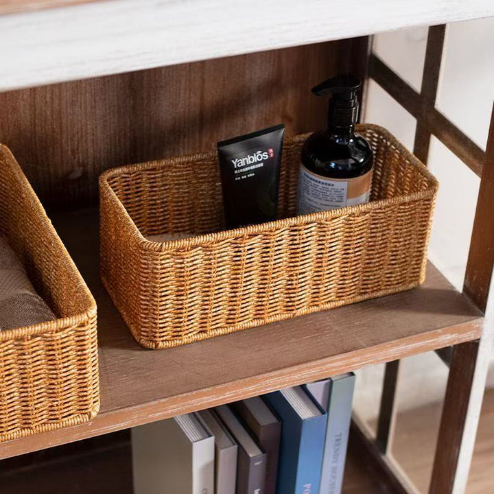 Rectangular Handwoven Storage Basket Kalsten