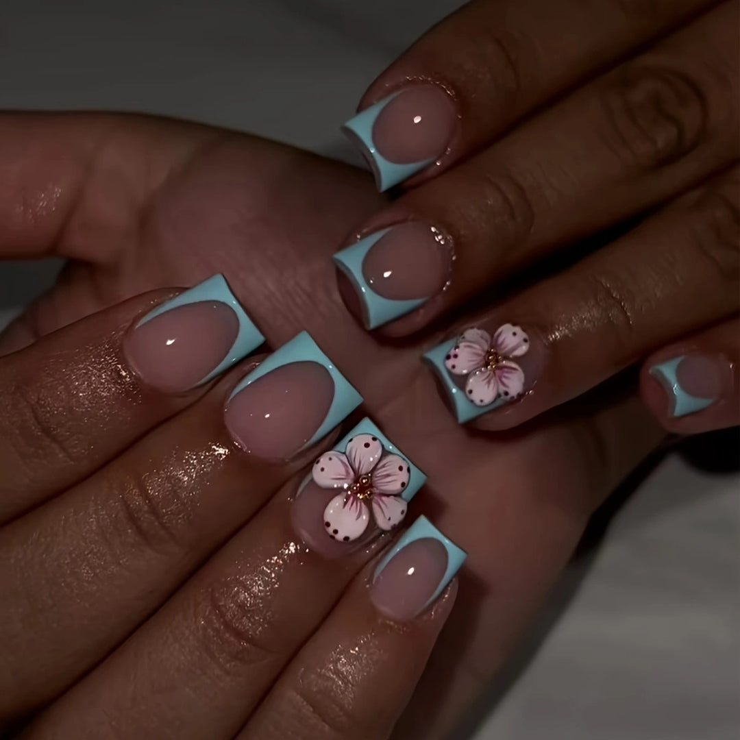Artistic Floral Design Press-On Nails Kalsten