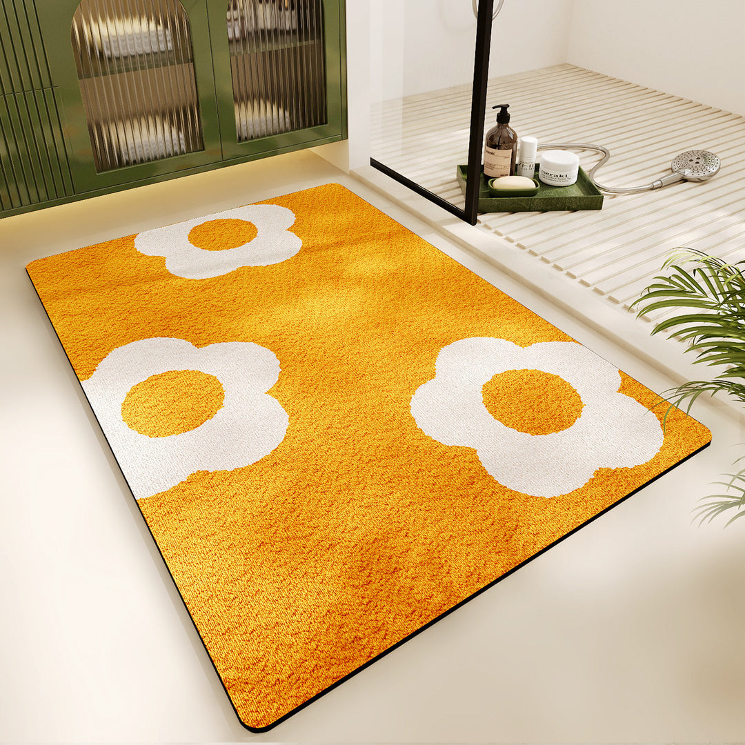 Floral Design Bath Mat