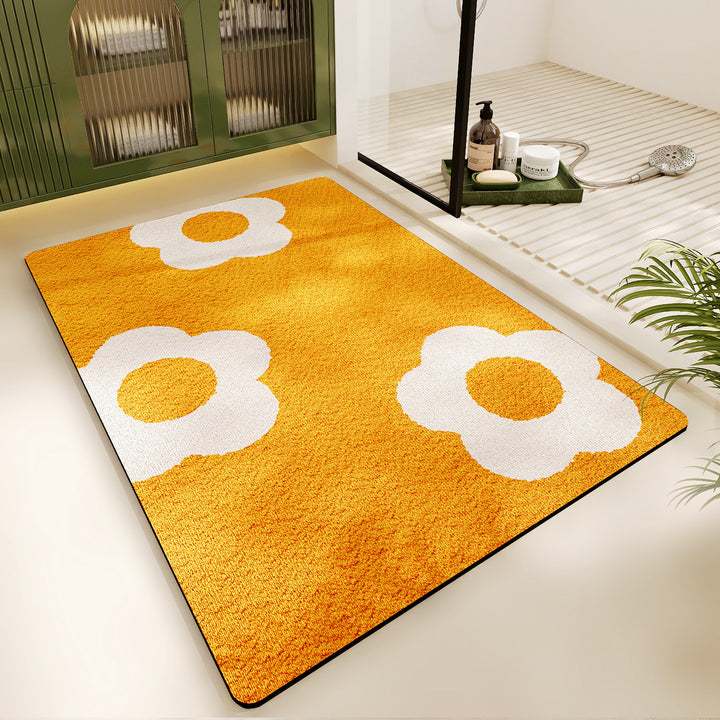 Floral Design Bath Mat