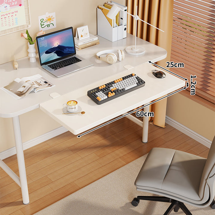 Long Under-Desk Pull-Out Sliding Keyboard and Work Surface Shelf