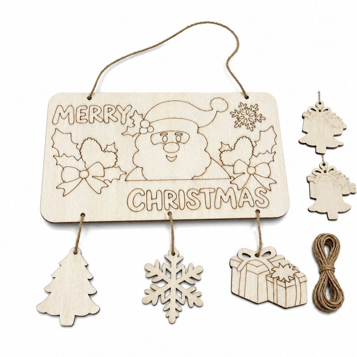 Wood Christmas decoration sign