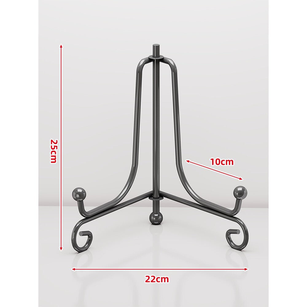 Decorative Curled-Tripod Metal Display Easel Stand