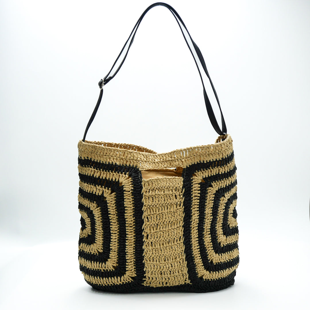 Handcrafted tote bag with geometric design Kalsten
