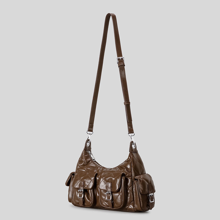Quilted Multi-Pocket Handbag