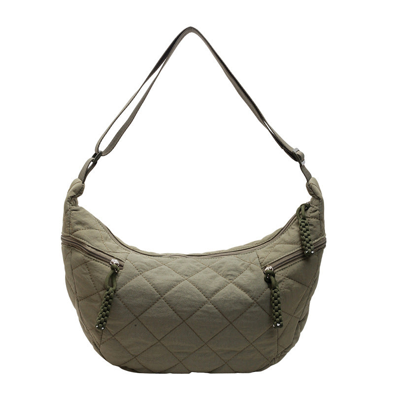 Quilted Soft Fabric Hobo Handbag Kalsten