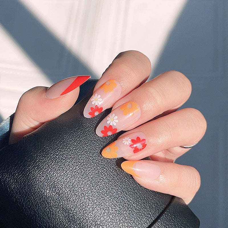 Floral-Designed Press-On Nail Set Kalsten