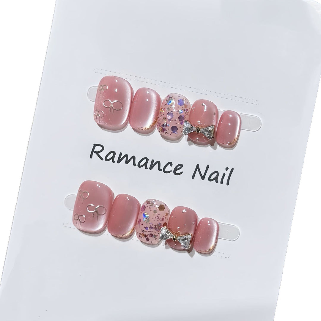 Glamorous Rhinestone Press-On Nail Set Kalsten