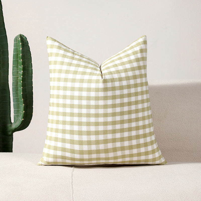 Gingham Check Patterned Throw Pillow