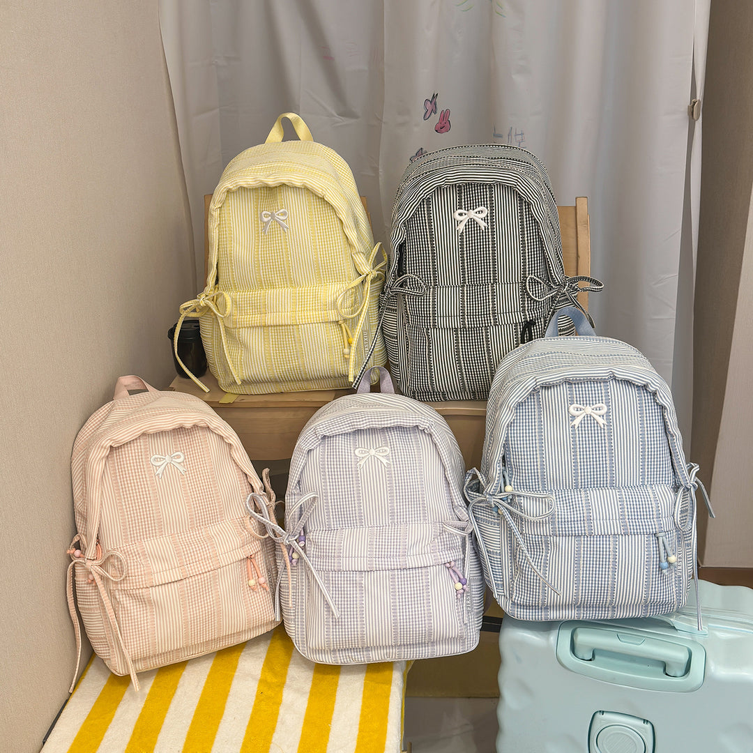 Cute Decorative Bow-Embellished Backpack Kalsten