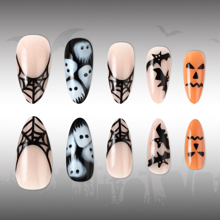 Halloween-Themed Gel Nail Art Kalsten