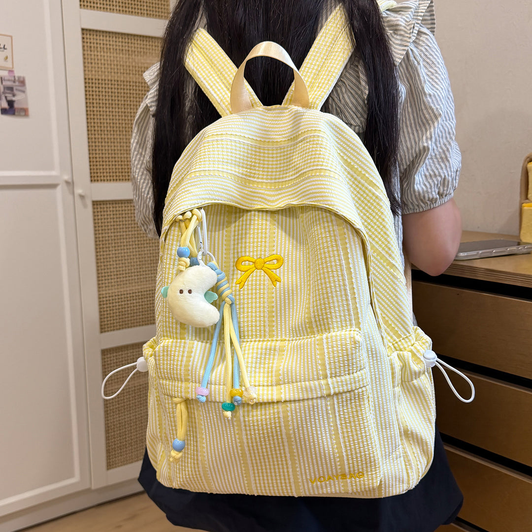 Cute Checked Patterned School Backpack Kalsten