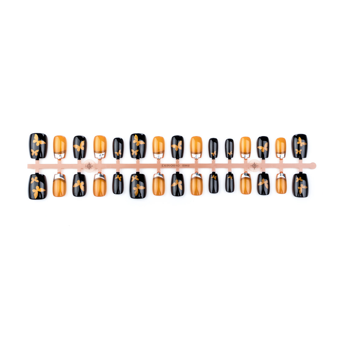 Elegant Butterfly-Inspired Press-On Nail Collection