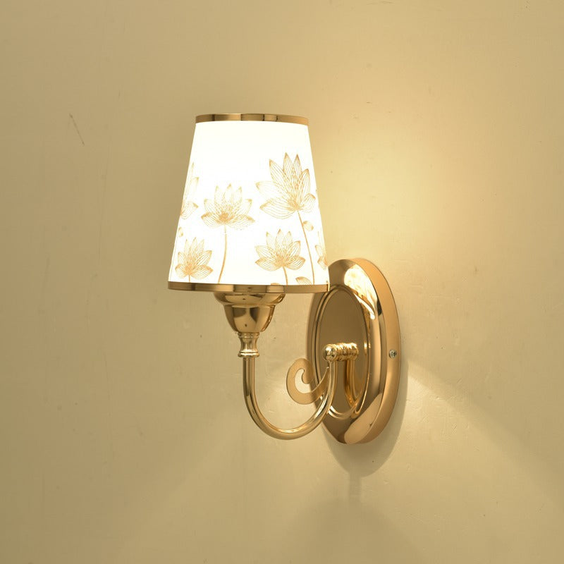 Decorative Wall Sconce with Floral Shade