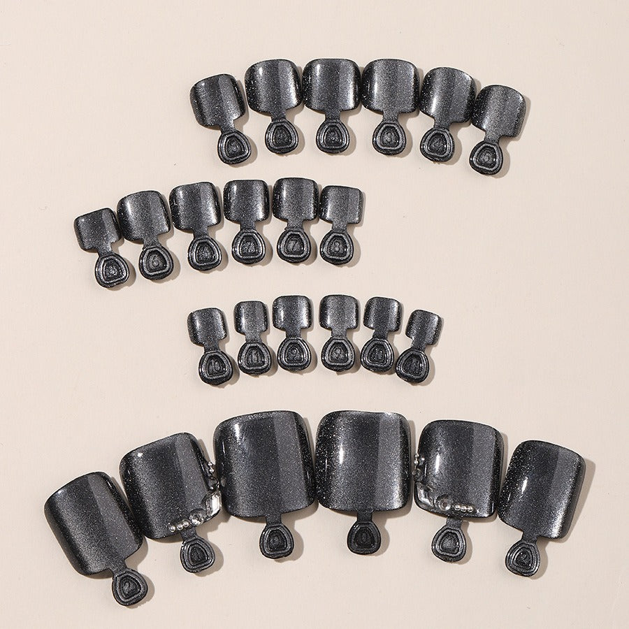 Artificial nail set with glossy surface and care accessories Kalsten