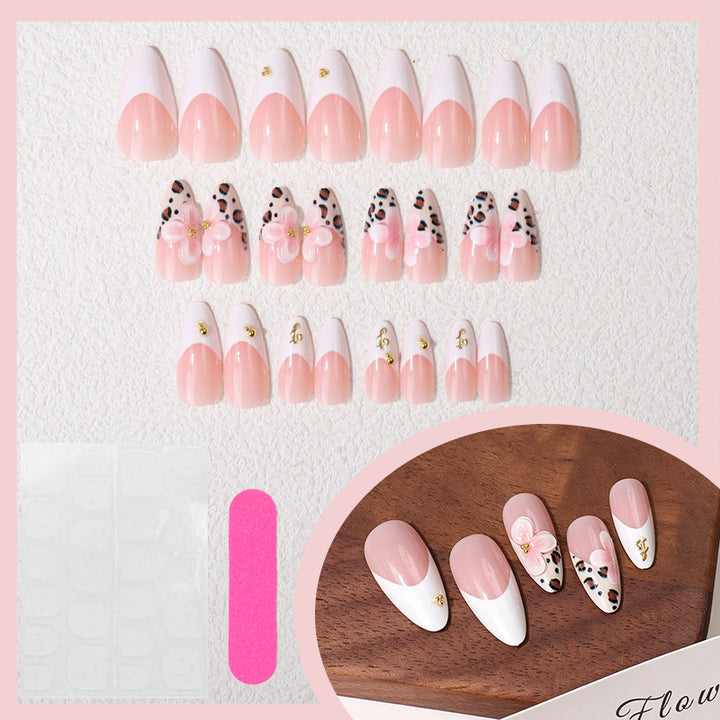Elegant Floral Acrylic Press-On Nail Set Kalsten
