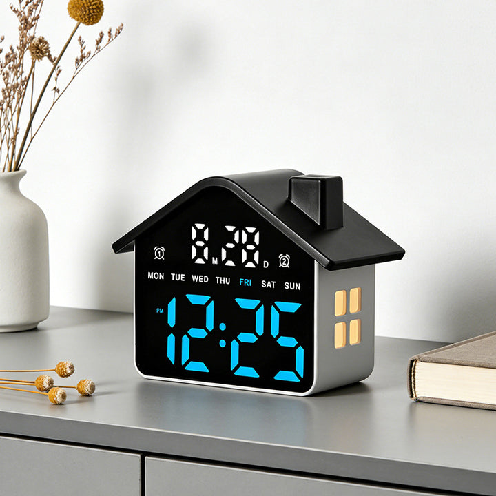 Digital Alarm Clock in House Design Kalsten