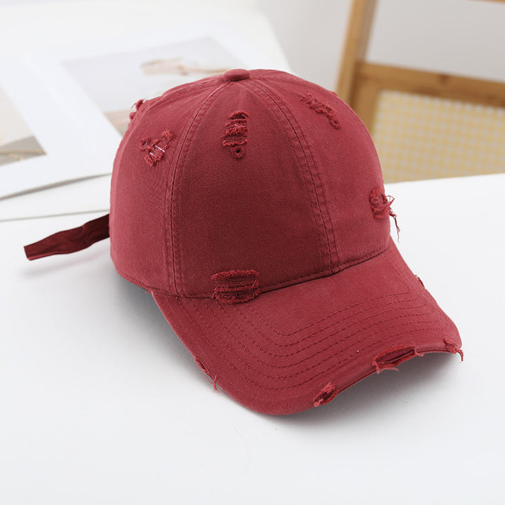 Women's fashionable destroyed baseball cap with adjustable strap Kalsten