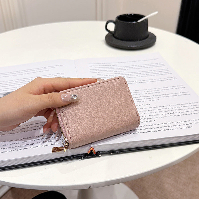 Compact RFID-Blocking Zipper Wallet