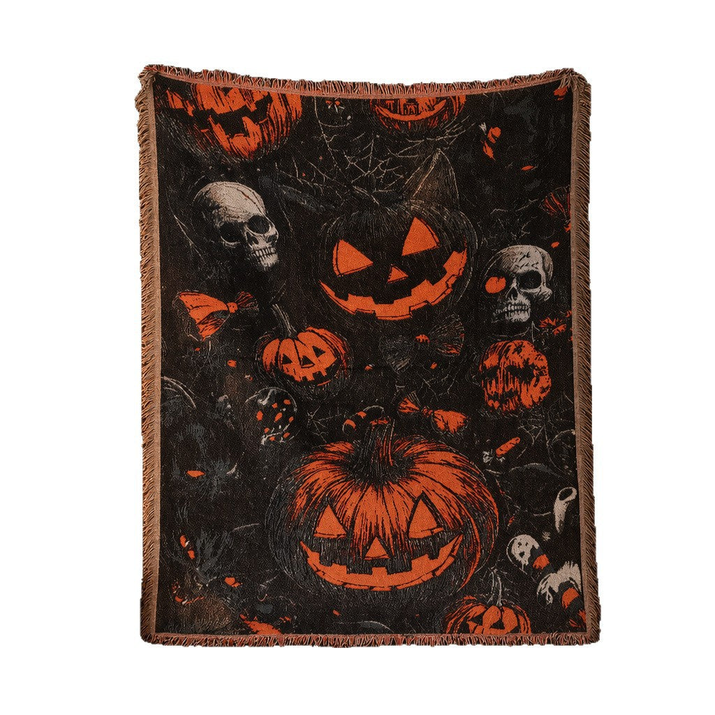 Halloween-Themed Cozy Throw Blanket