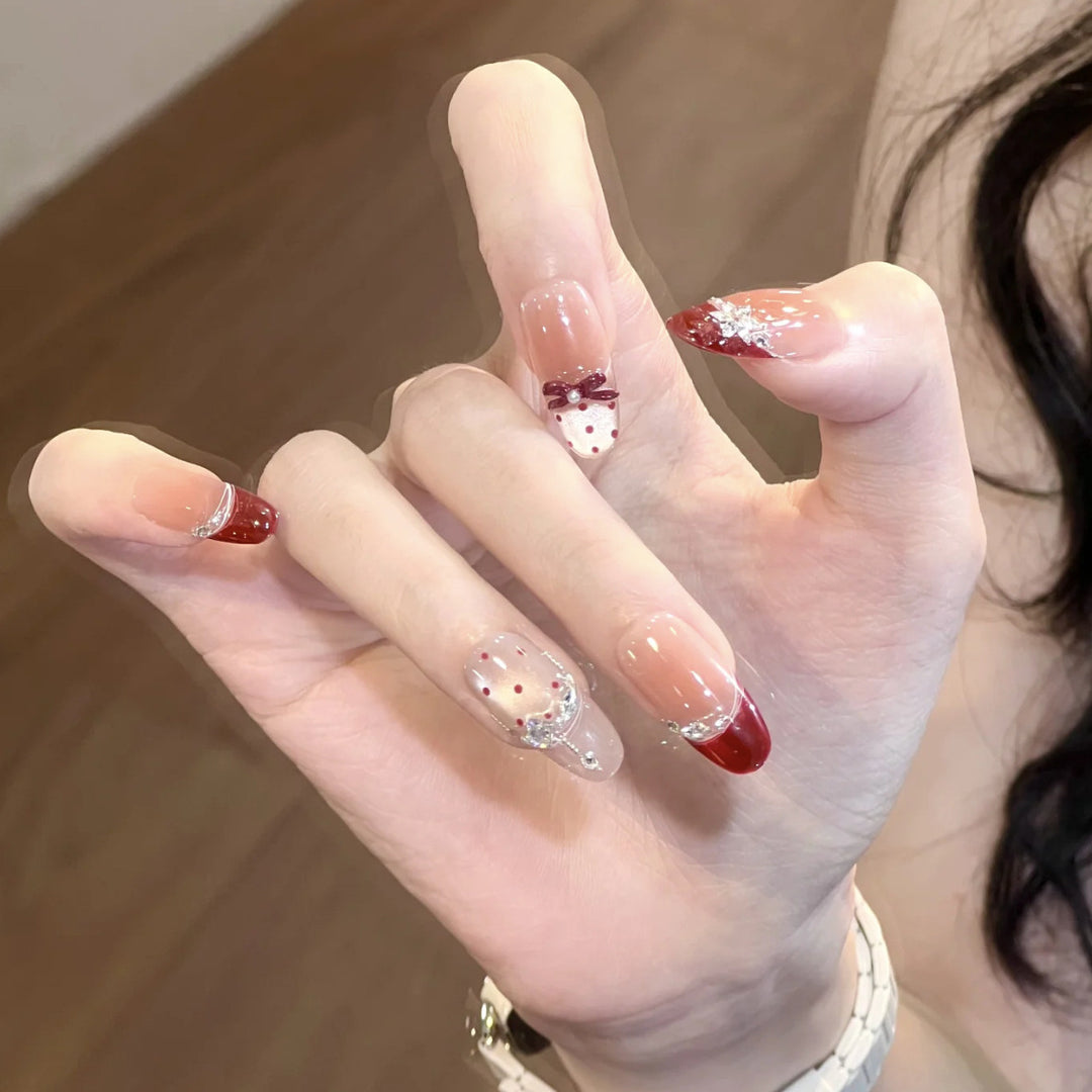 Artificial nails with elegant glitter accents Kalsten