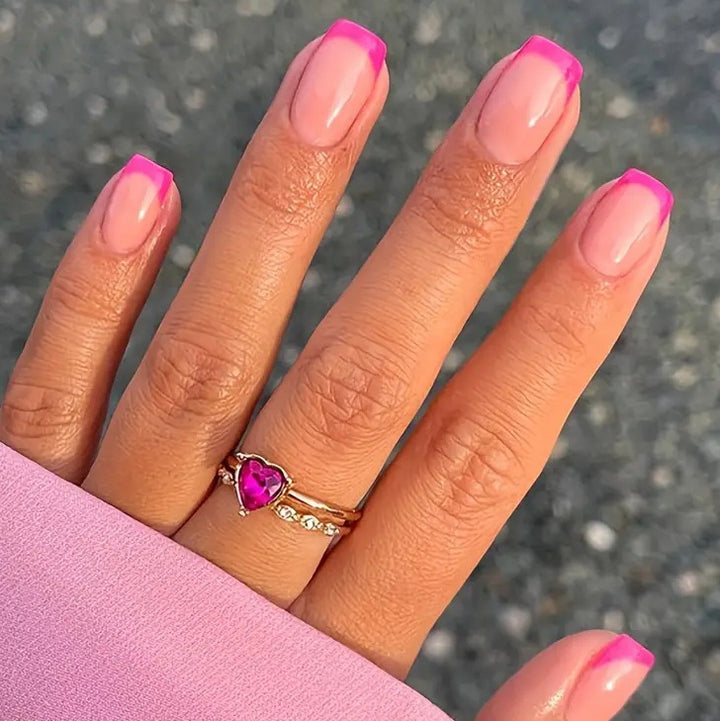 French Tip Acrylic Nail Extensions Kalsten