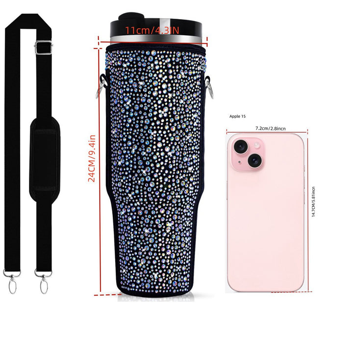 Ladies drinking bottle cover with sparkling rhinestones Kalsten