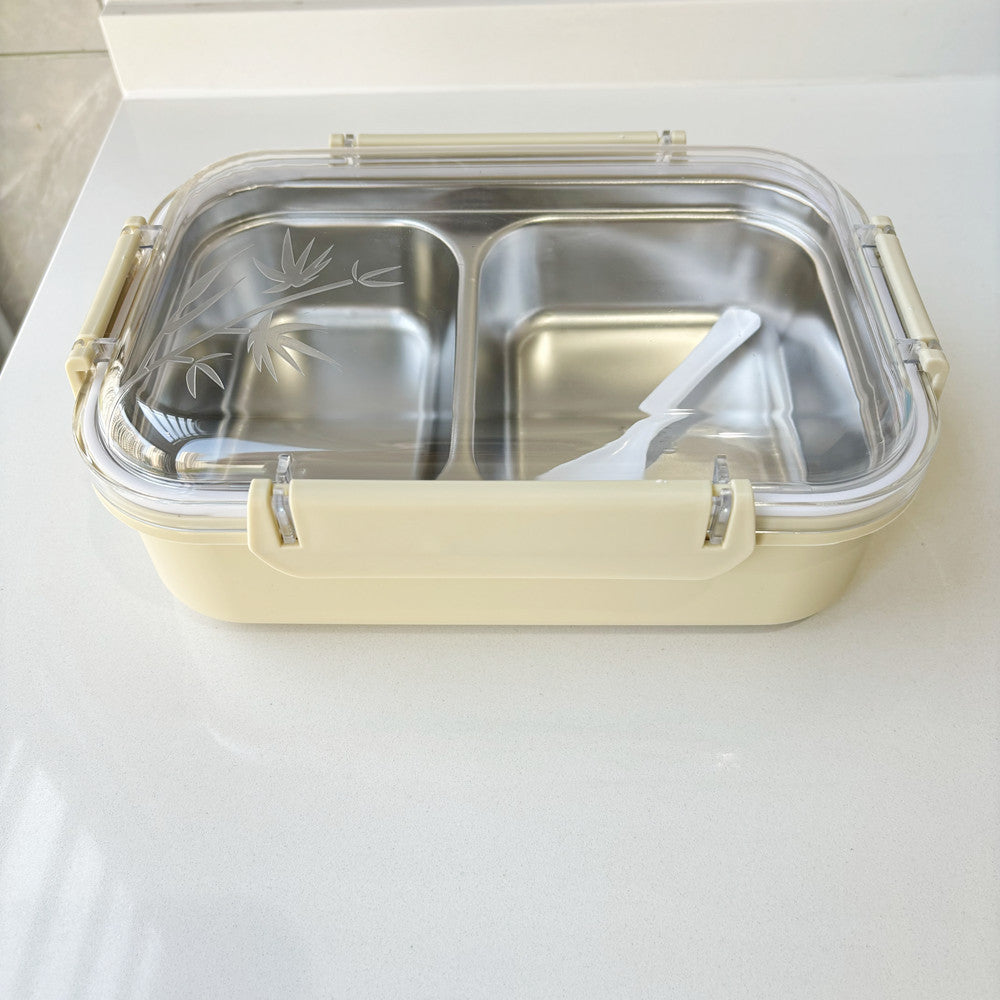 Dual-Compartment Stainless Steel Lunch Box