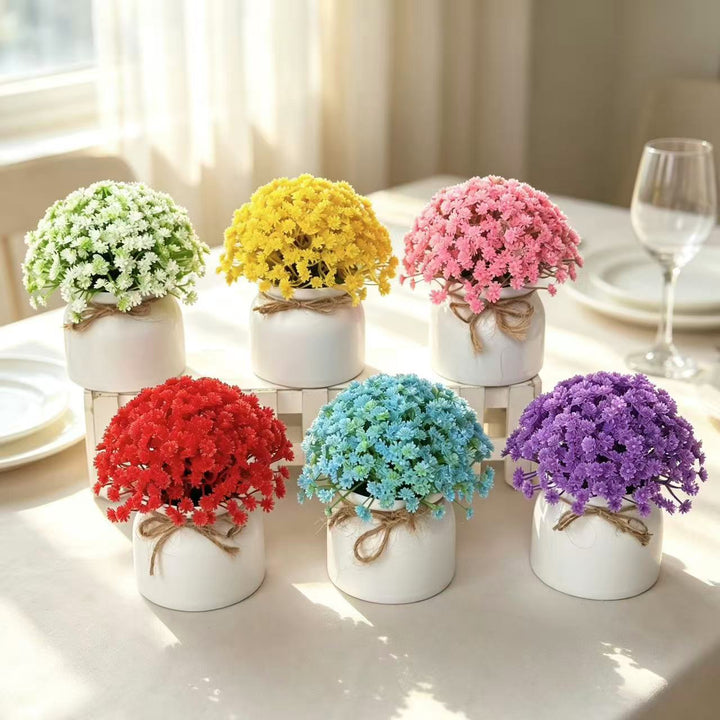 Lifelike Purple Floral Arrangement