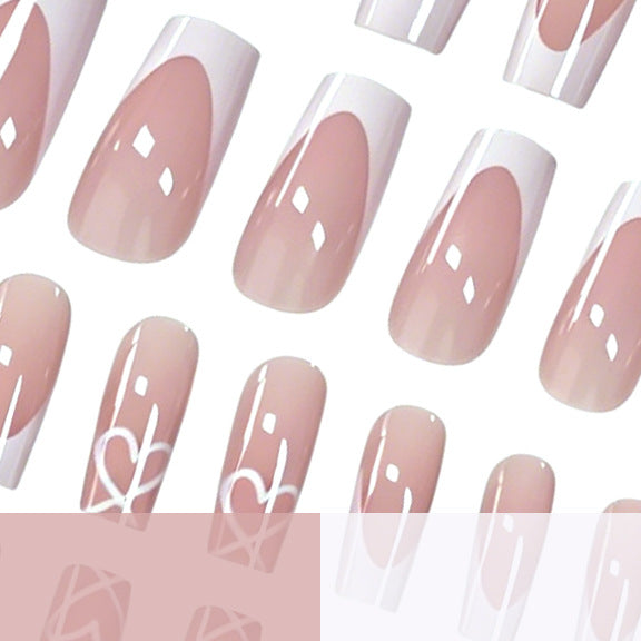 Elegant French Tip Acrylic Nail Extensions Kalsten 1789915776