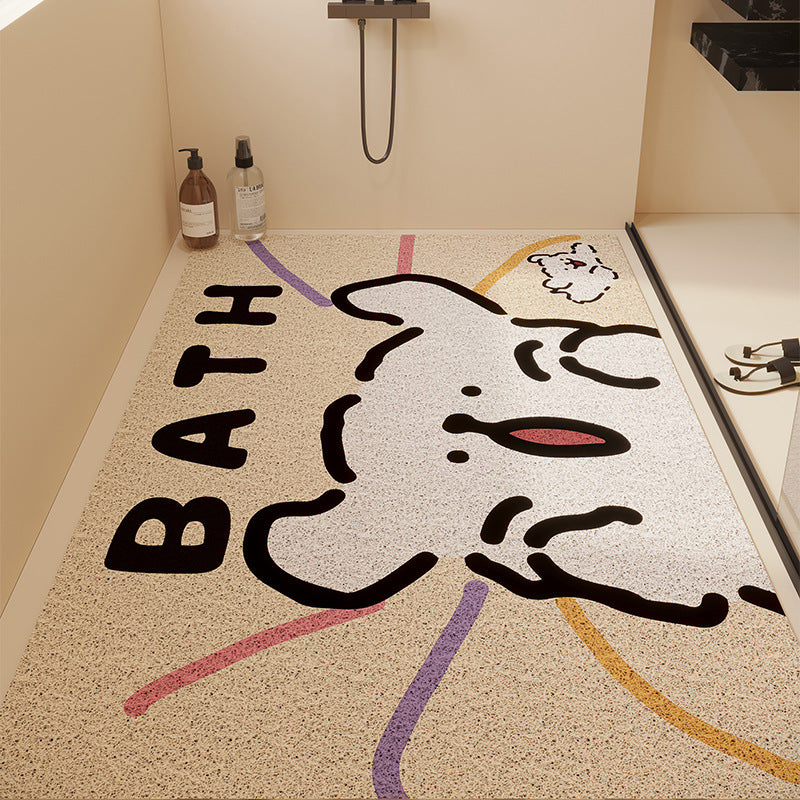 Playful Puzzle-Themed Bathroom Mat