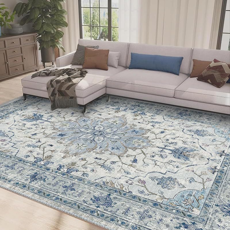 Elegant Floral Pattern Area Rug Kalsten