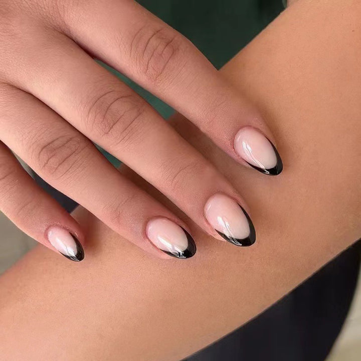 Acrylic nail set with elegant French tips and exciting ombre design Kalsten