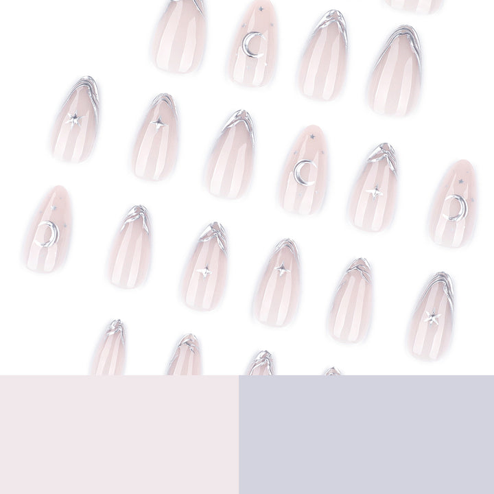 Elegant Nail Art with Moon and Star Designs Kalsten