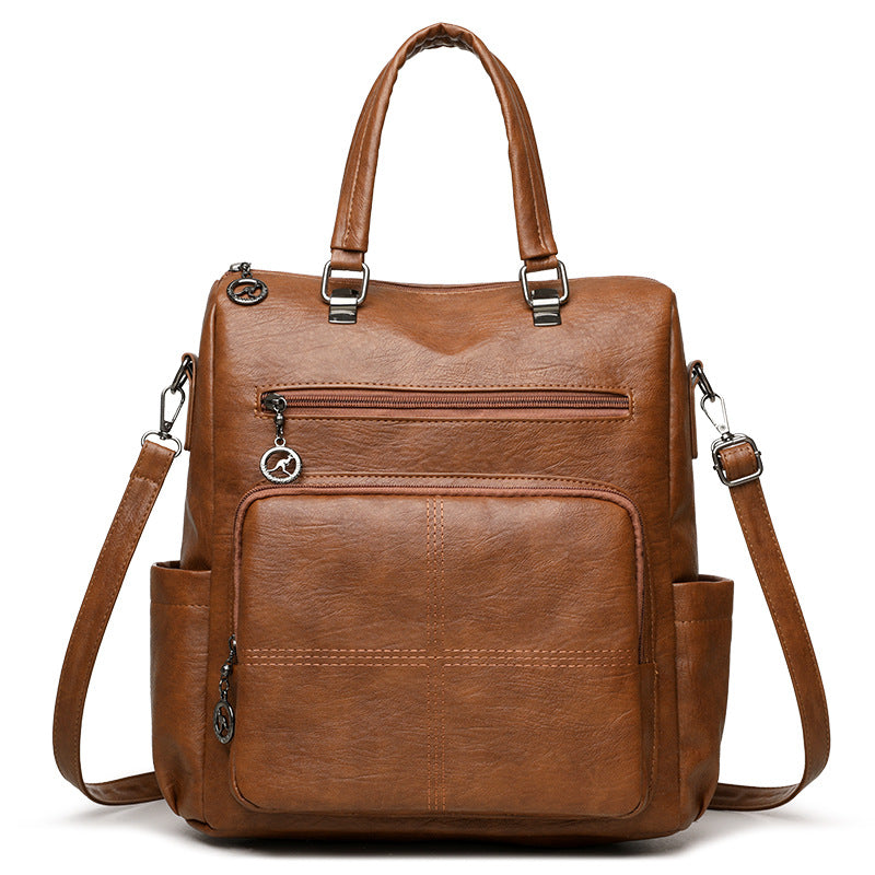 Stylish Multi-Functional Leather Backpack Kalsten