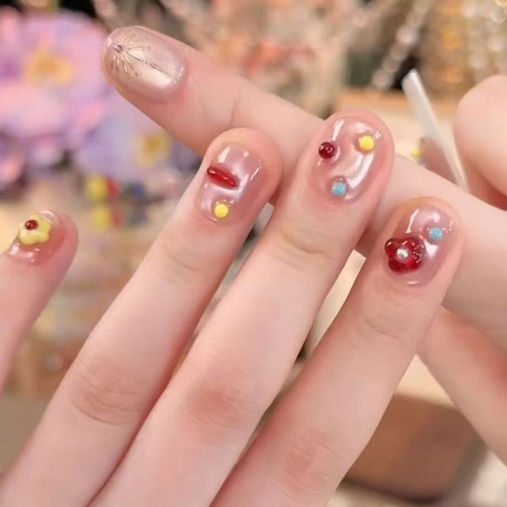 Artificial nails with playful decor Kalsten
