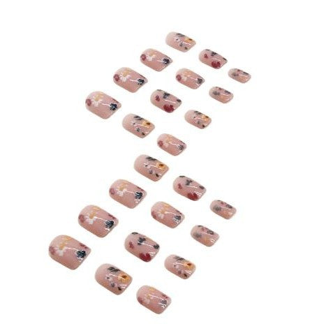 Artistic Floral Nail Art Extensions Kalsten